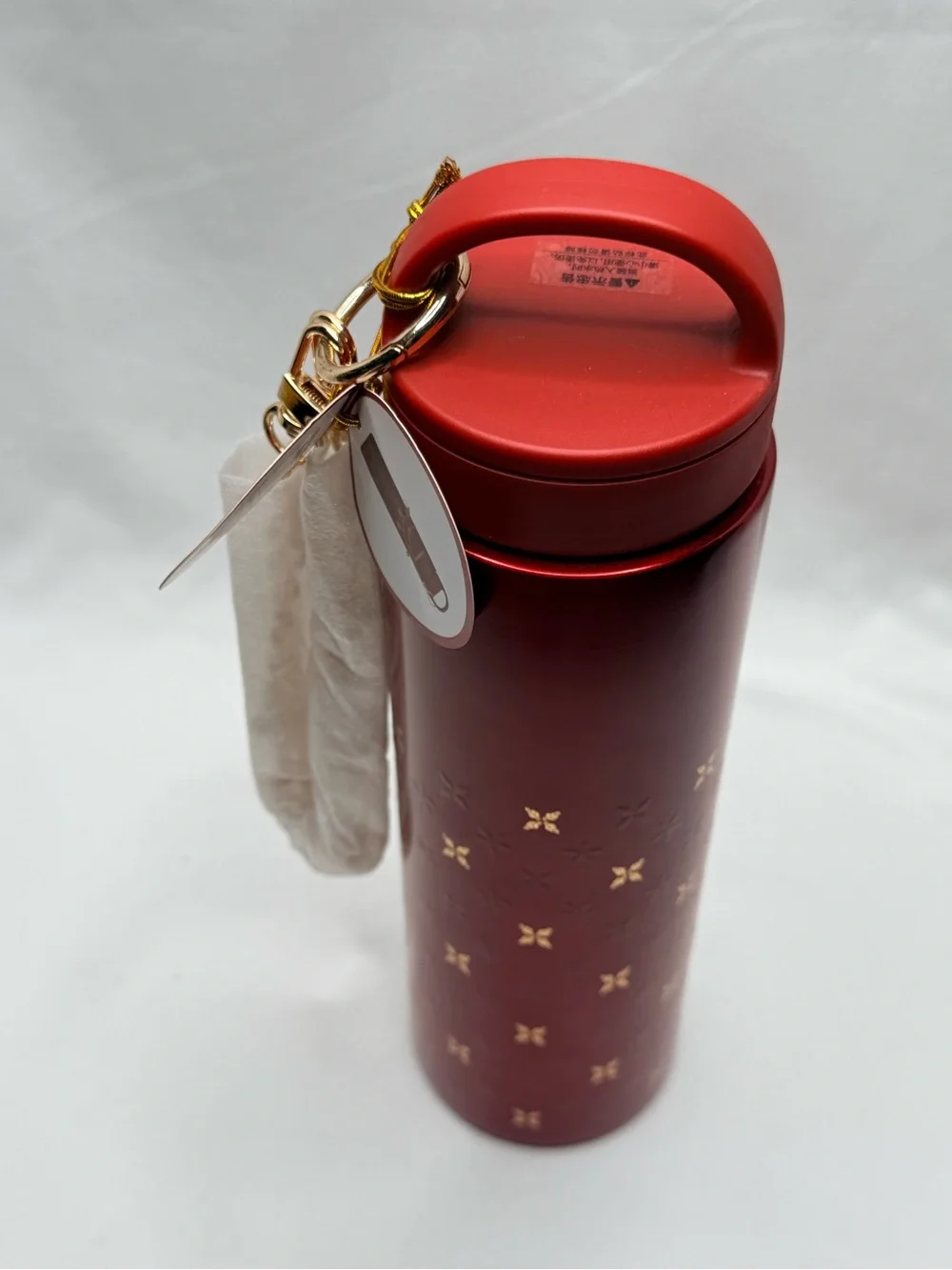 NWT Starbucks Red & Gold Star Stainless Steel Insulated Thermos 700ml